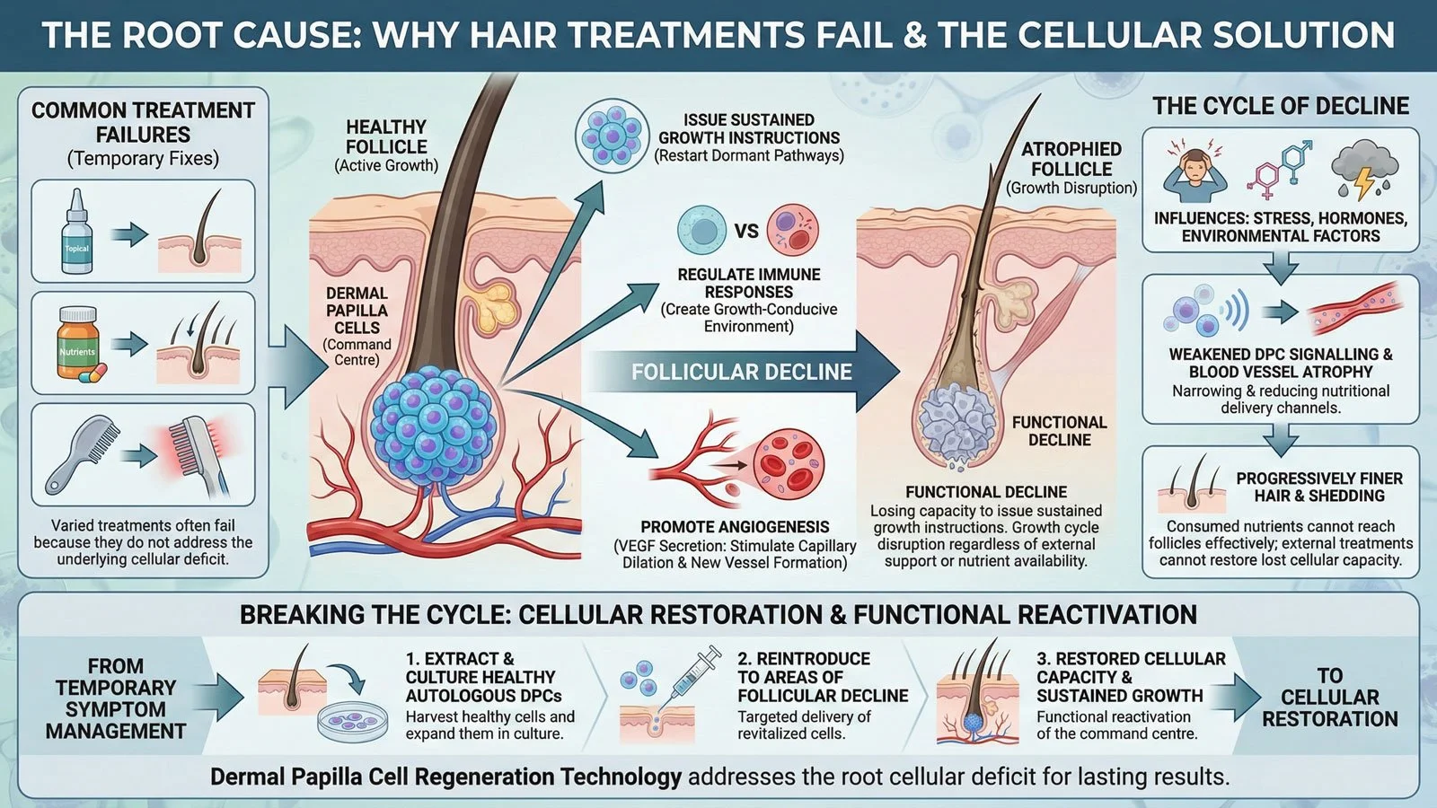 The Root Cause - Hair treatment infographic